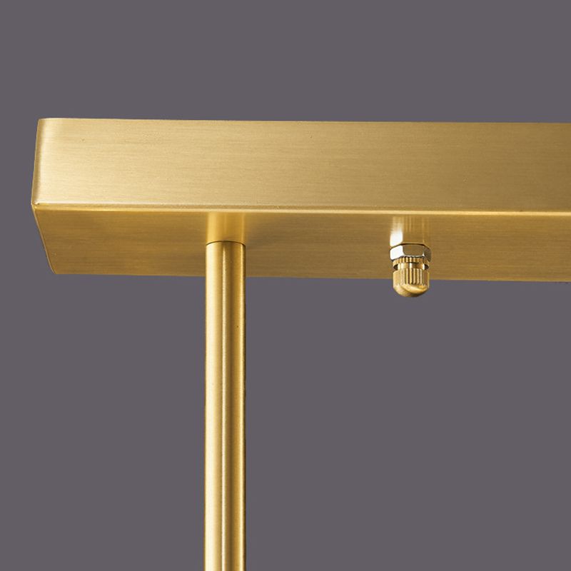 Solid Brass and Crystal Ceiling Pendant Fixture Multi - Head Kitchen Island Light in Gold