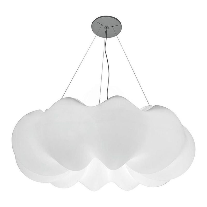 Minimalist Style Hanging Lamp Cloud Shape Plastic Chandelier Pendant Light