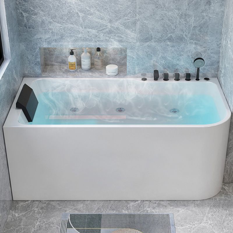 Modern Acrylic Soaking/Whirlpool Bathtub Rectangle Back to Wall Bathtub