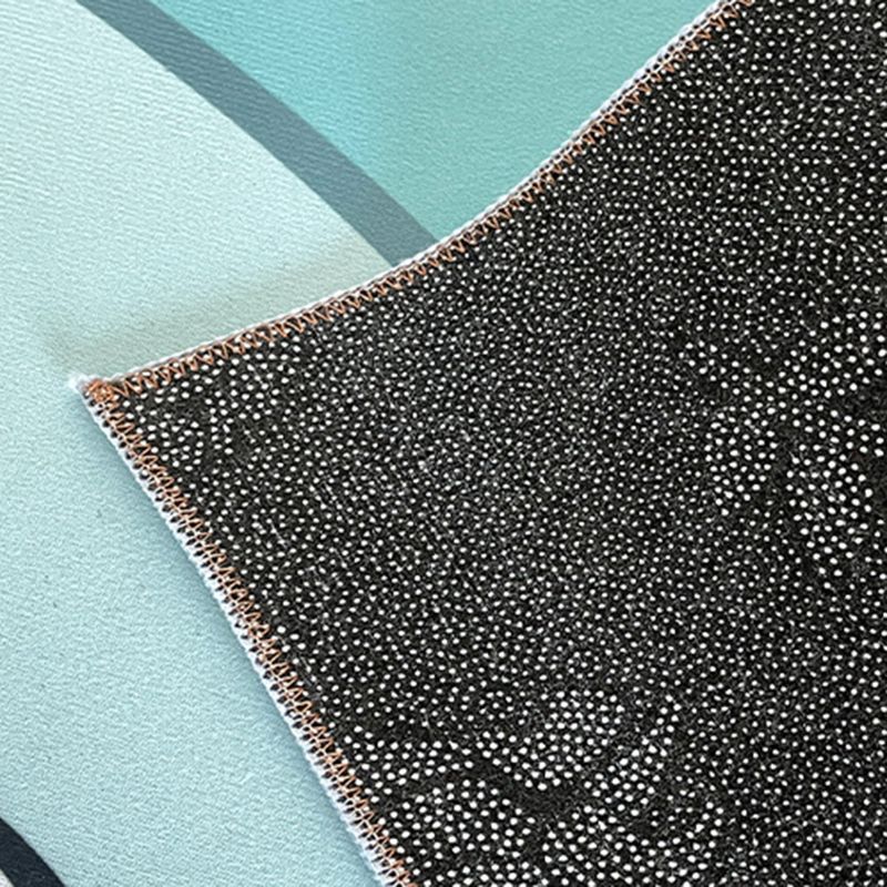 Gold Striped Rug Polyester Modern Indoor Rug Washable Rug for Home Decoration