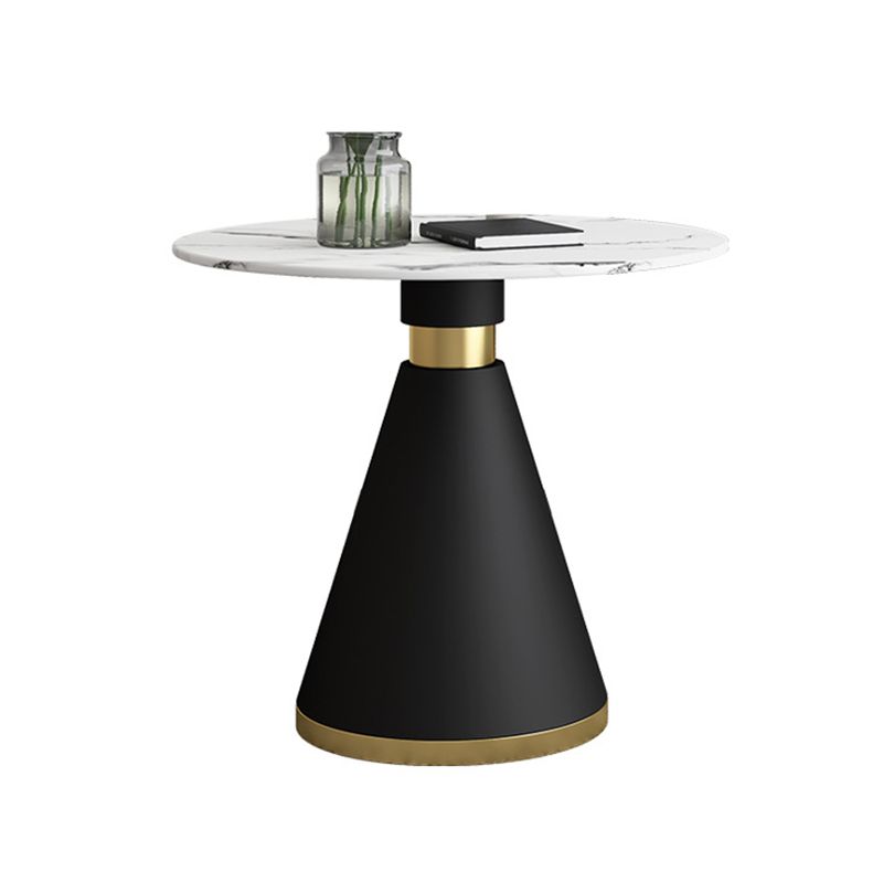 White Stone Top 1/5 Pieces Dining Set Glam Style Kitchen Set for Dining Room