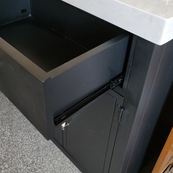 Rectangular Kitchen Trolley with Storage Cabinet Dining Room Prep Table