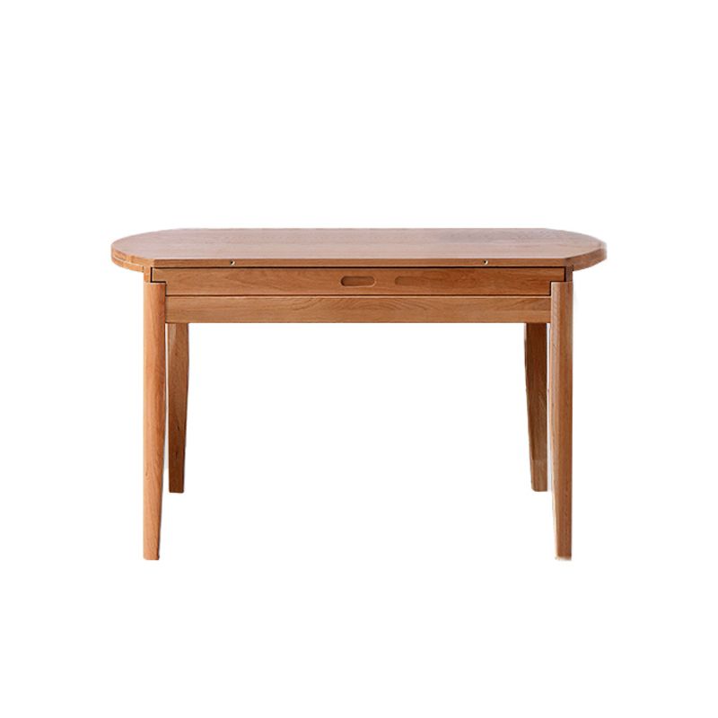 Round Dining Site Table Simple Style Solid Wood Furniture with Drop Leaf