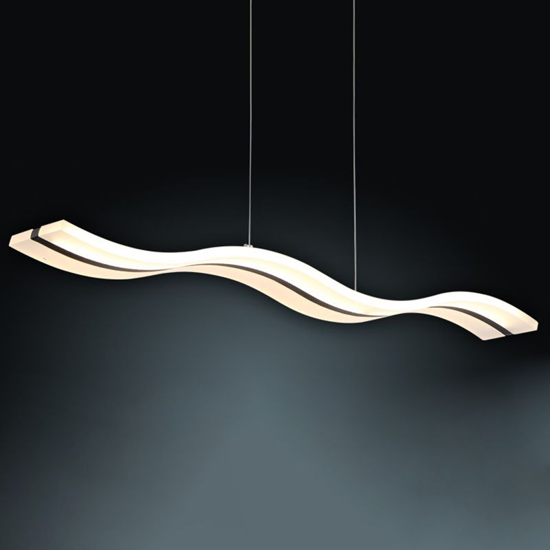 Weiße lineare LED -Insellicht im modernen künstlerischen Stil Schmiedeeisen anheiztem Licht mit Acrylschatten