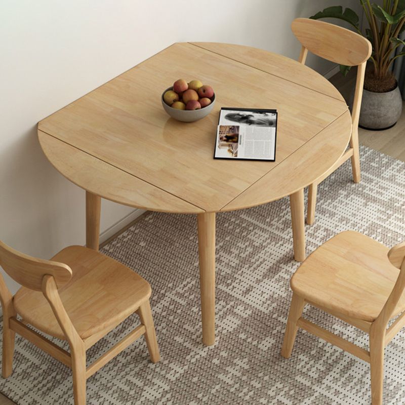Rubberwood Dining Table Drop-Leaf Dinner Table for Dining Room