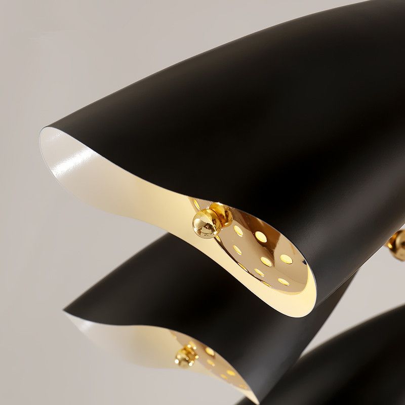 Eigentijdse stijl kroonluchter licht metalen trechter schaduw woonkamer hanglamp