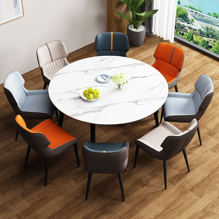 Contemporary Dining Chairs Faux Leather Dining Side Chair for Indoor