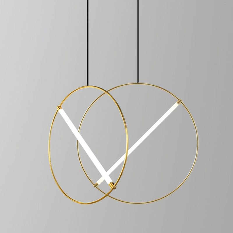 Contemporary Acrylic Pendant Light Fixture 1-Light Circle Hanging Ceiling Light