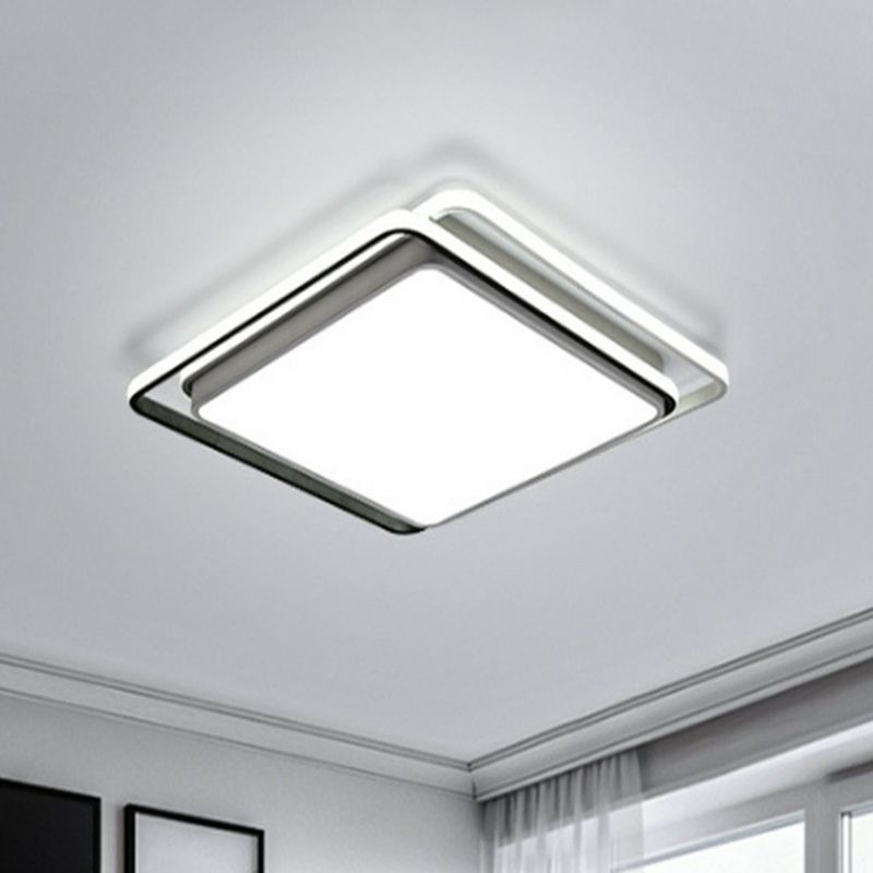 Quadrato Forma Letto Flush Montaggio Illuminazione Acrilico Minimalist LED Flush Montaggio Fissaggio
