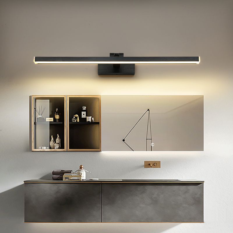 Lineare Schattenschwung Armwand Beleuchtung moderner Metall 1 hellleuchte Lampe in Schwarz