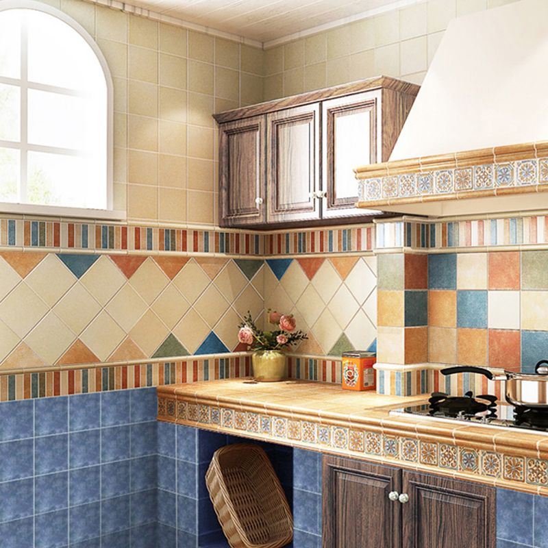 Square Colours Tile Engineered Stone Singular Tile for Kitchen