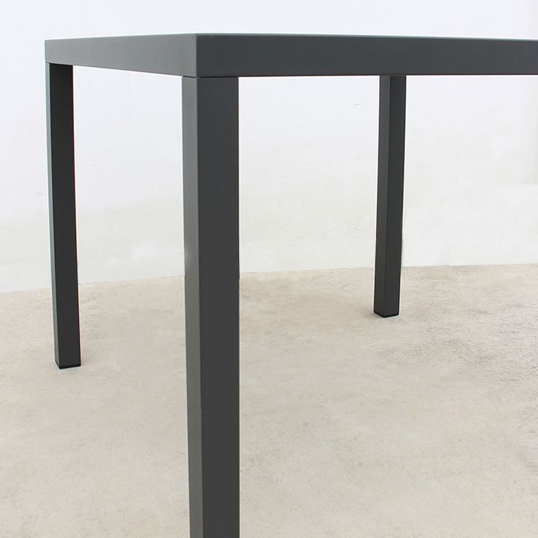 Modern Style 1/5 Pieces Metal Dining Set Square Dining Table Set for Outdoor