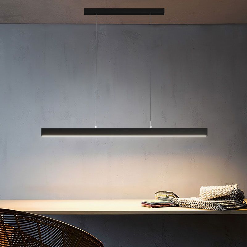 Modern Style LED Ceiling Chandelier Nordic Dining Room Long Linear Pendant Light