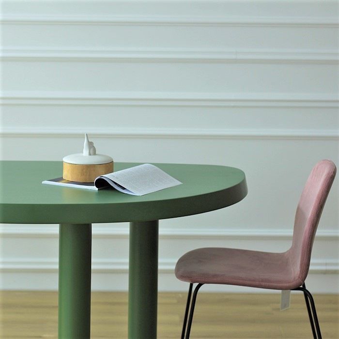 29.5" H Contemporary Simple Style Writing Desk Irregular Shape Wooden Office Desk