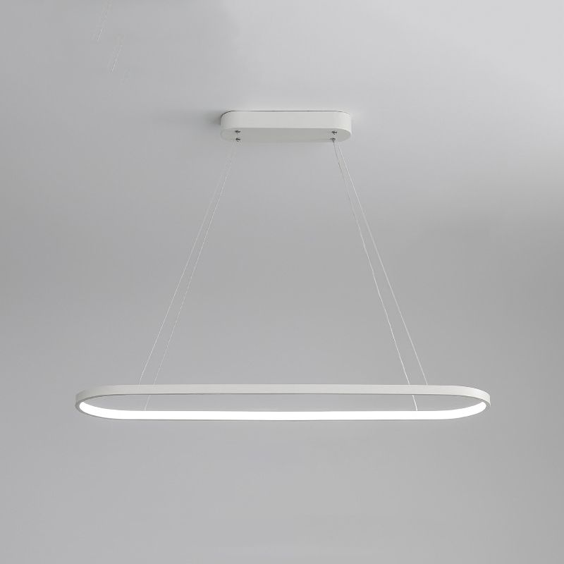 Nordic Linear Chandelier Metal Single Light Chandelier Pendant for Living Room