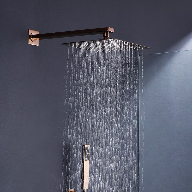 Modern Shower Combo Brass Adjustable Shower Head Temperature Control Shower Set