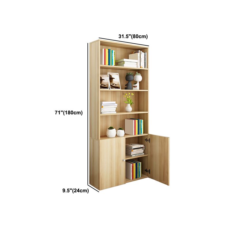 Closed Wooden Bookcase Modern Minimalist Home Living Room Bedroom Rectangular Bookshelf