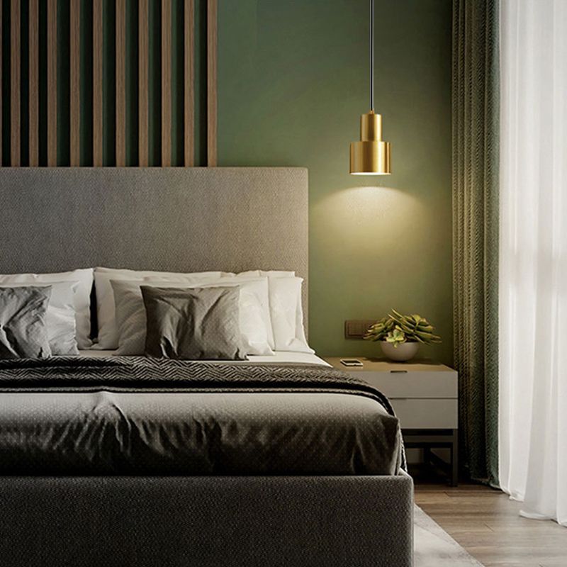 1 éclairage pendentif à cylindre léger postmoderne aluminium Plafond plafond pour restaurant