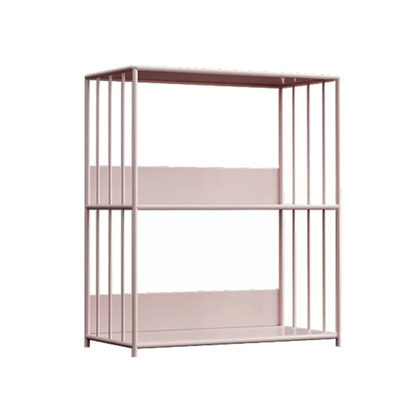 Scandinavian Metal Bookcase Standard Open Back Bookshelf with Shelves