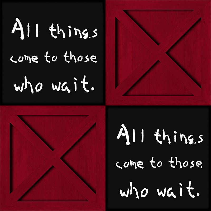 Coffee and Dress Shop Wallpaper Red and Black Square Box with English Phrases Design, 20.5" by 31', Non-Pasted