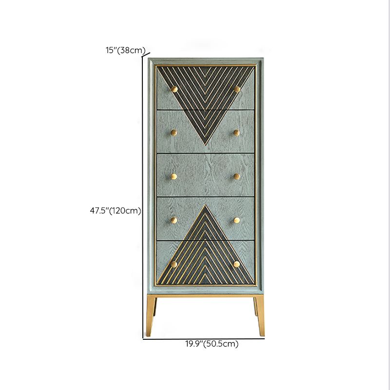 Wooden Storage Chest Dresser Contemporary Glam Dresser for Home
