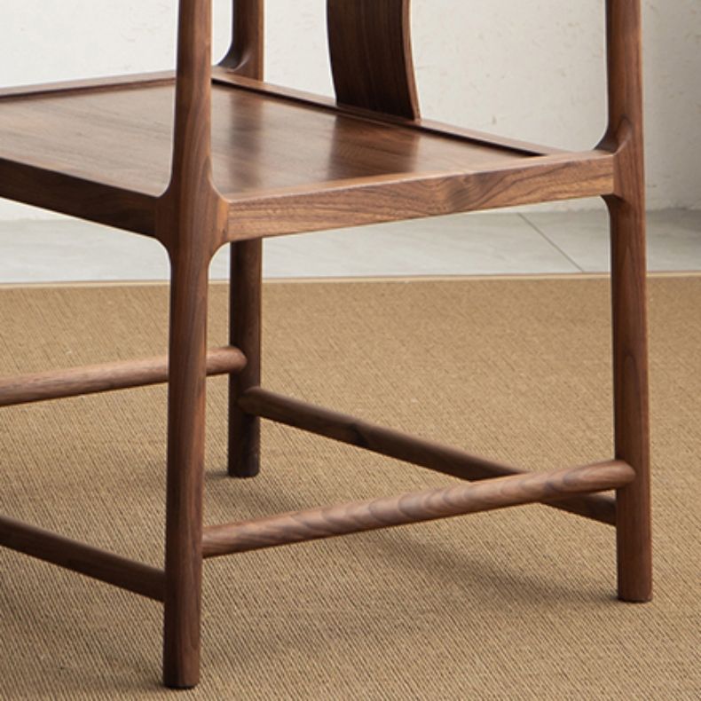 Traditional Style Dining Chair Solid Wood Arm High Back Chair for Home
