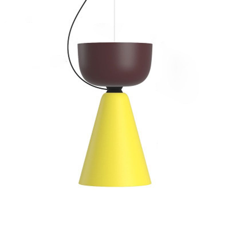 Shaded Hanging Light Fixture Nordic Style Metal Ceiling Pendant Light for Dinning Room