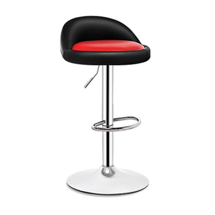Tabouret de bar de chambre à coucher en acier de tabouret de comptoir rotatif réglable moderne avec coussin