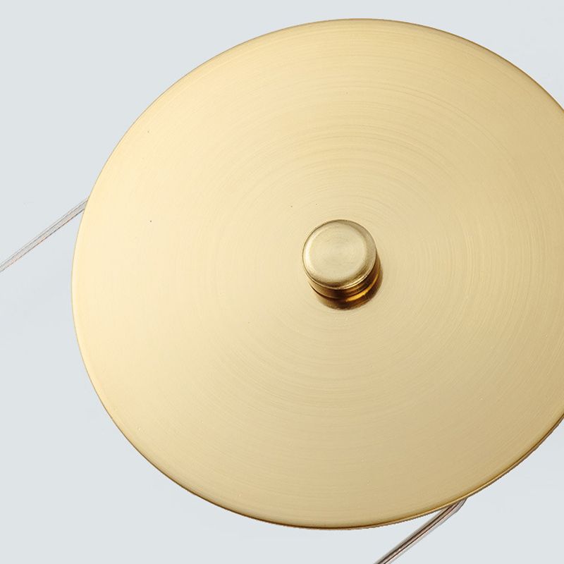 Circular Mirror Wall Hanging Light Creative Nordic Metal 2-Light LED Bedroom Wall Lamp