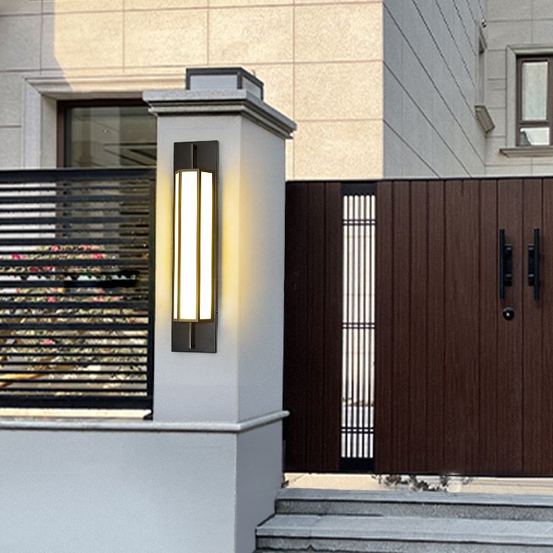 LED Wall Lamp Modern Waterproof Wall Mount Lamp with Acrylic Shade for Corridor