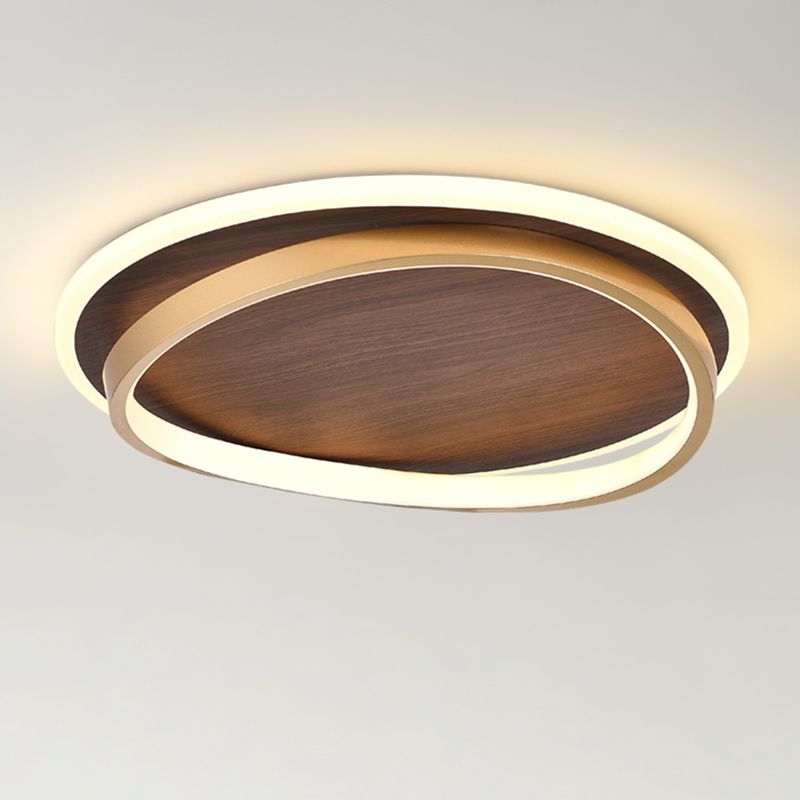 LED Modern Metal Flush Mount Oval Shape Ceiling Light with Acrylic Shade for Passage