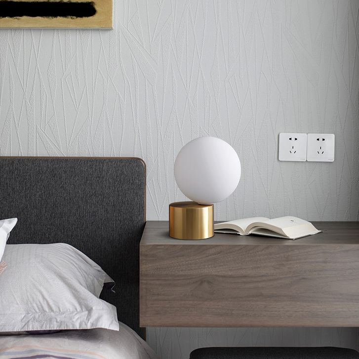 Lampe à table sphérique à 1 lumière Lumière en verre moderne