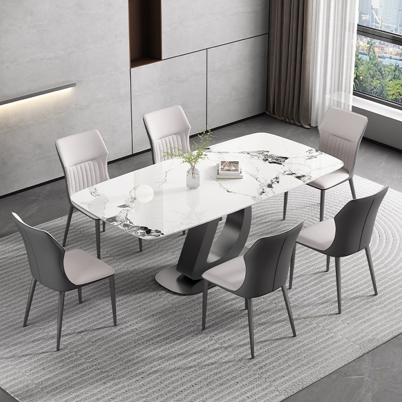 Industrial Upholstered Armless Chair Kitchen Wingback Side Chair