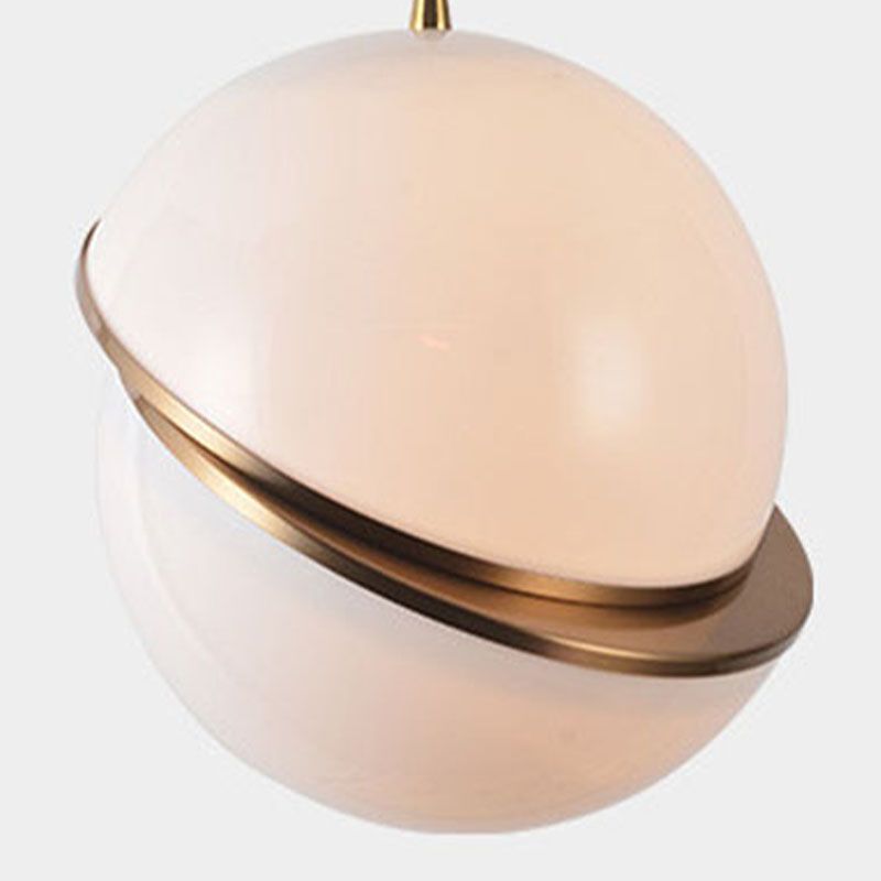 Weißes Glas Deckenleuchte Ding Room Schlafzimmer Ein leichtes modernes hängendes Licht