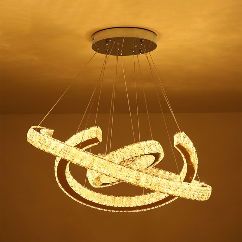 Ring Crystal Soffitto a sospensione Contemporanee Camera da letto Apparecchi di illuminazione