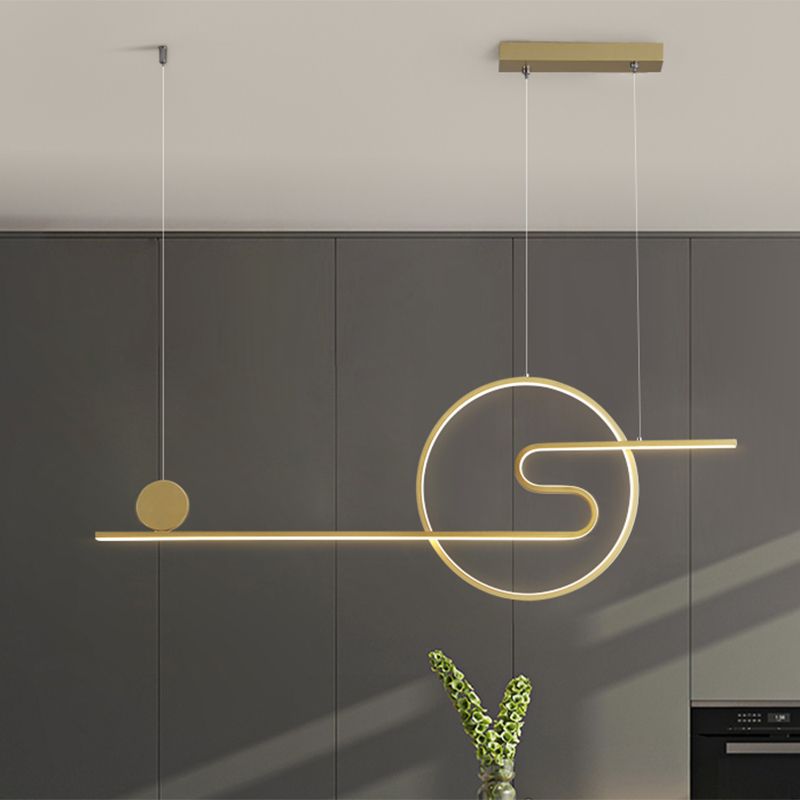 Sole e nuvola Design a pendente Minimal Acrilic Sala da pranzo LED LED LED Light in luce calda/bianca, bianco/nero/oro