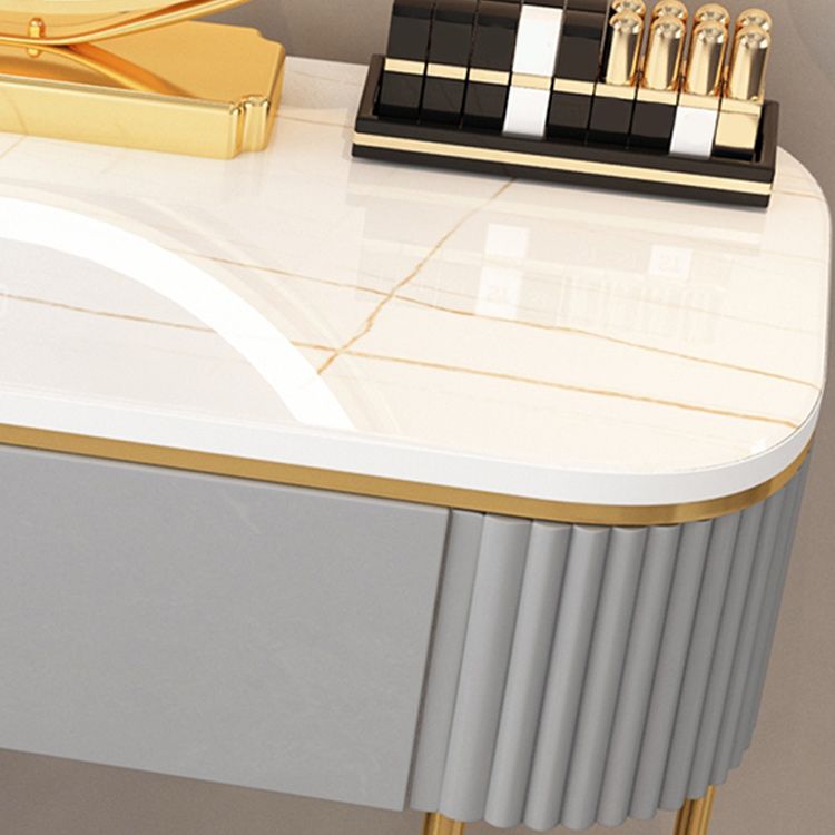 Removable Makeup Counter Lighted Mirror Vanity Dressing Table with Drawer
