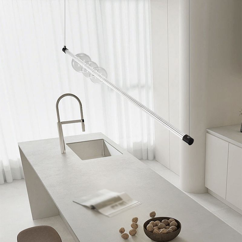 Clear Glass Ceiling Pendant Light Modern LED Kitchen Island Lighting Ideas