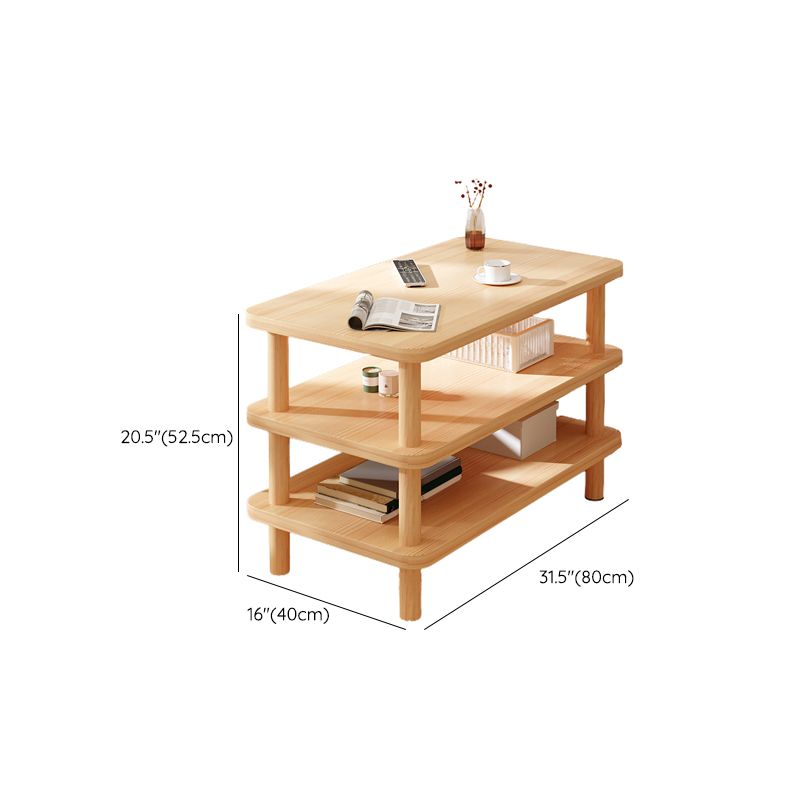 Modern Side Table No Distressing Wood End Table with Storage