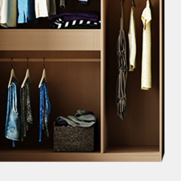 Engineered Wood Wardrobe Closet with Drawer Modern Wardrobe Cabinet