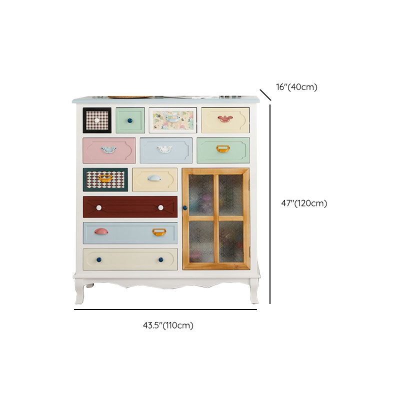 Coastal Style Dresser Manufactured Wood Storage Chest Dresser for Bedroom