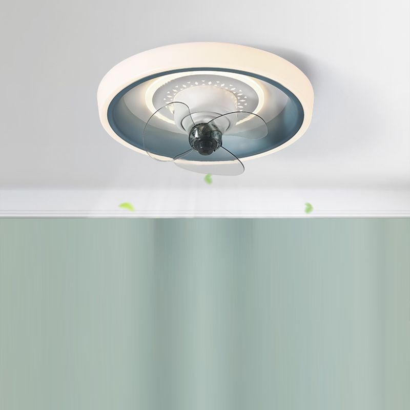 Moderne stijl plafondventilator verlichting metaal 1 licht plafondventilator licht voor keuken