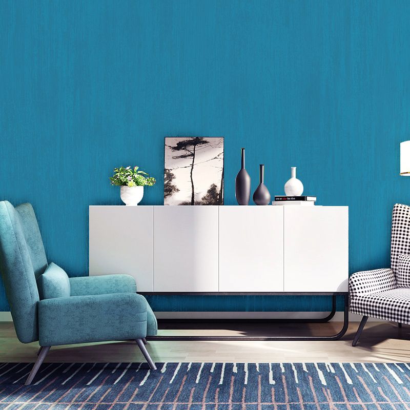 Eenvoudig effen behangrolvinyl vochtbestendig meerkleurig wanddecoratie voor slaapkamer