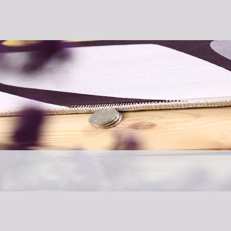 Yellow Modern Area Carpet Geometric Pattern Polyester Area Rug Stain Resistant Rug for Home Decor