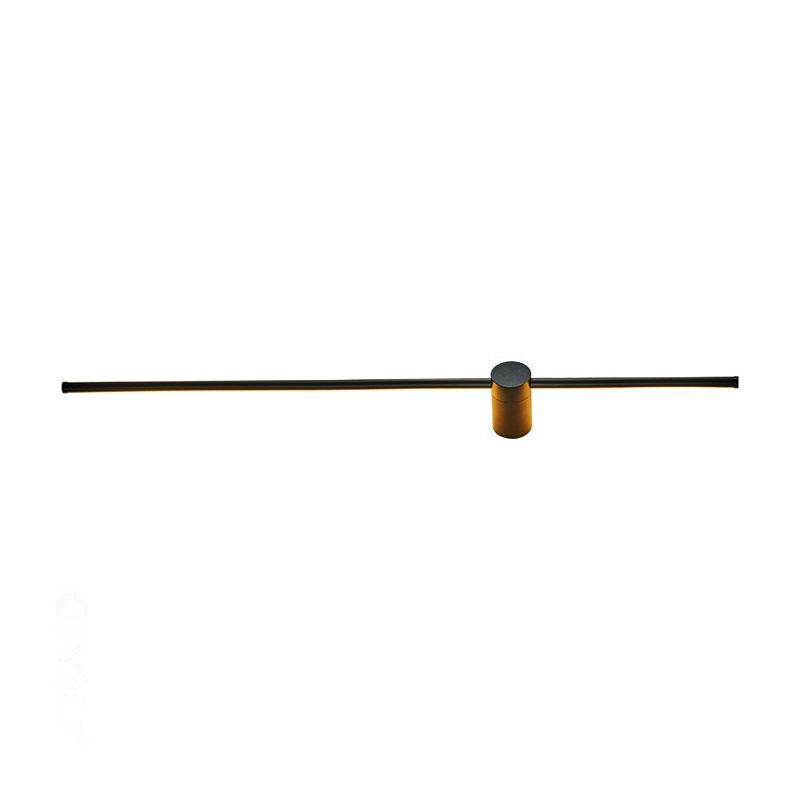 Modern Style Linear Wall Sconces Metal 1 Light Wall Mount Light Fixture in Black