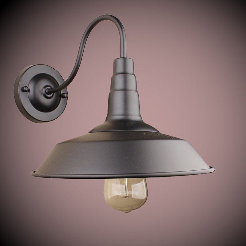 Retro Industrial Style Schwanenhals Stamm Wandleuchte 1 Lichtmetall -Leuchten