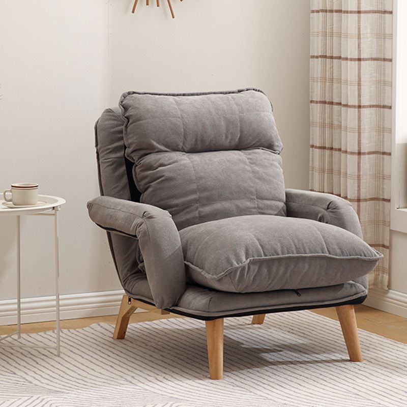 23.62" Wide x 27.95" Deep Convertible Chair with Basic Four Legs and Biscuit Back