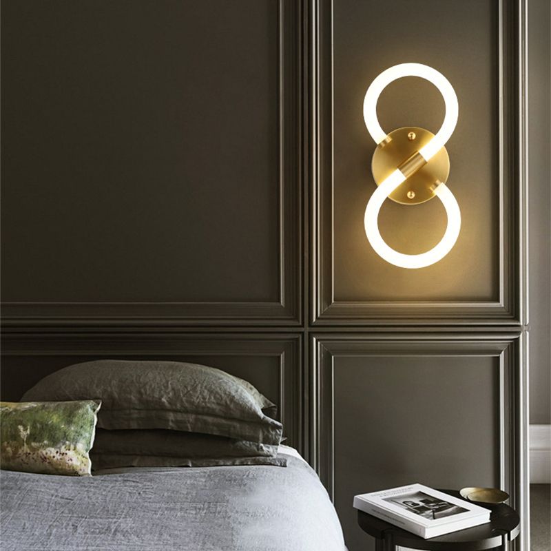 Linear Wall Sconces Modern Metal Wall Lamp in Gold for Living Room