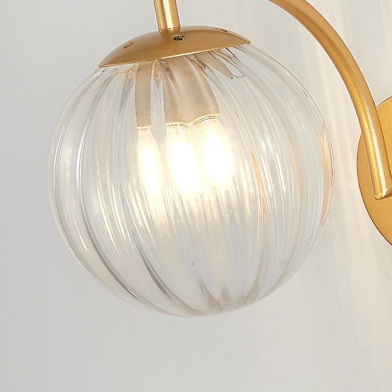 Moderna nórdica estilo esférico esférico lámparas de vidrio 1 apliques de pared ligeros para sala de estar