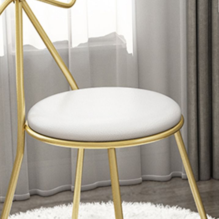 Faux Leather Side Chair Nordic Design Open Back Dining Side Chair